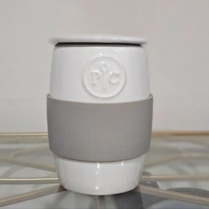 Pampered Chef Ceramic Microwave Egg Cooker Oatmeal Cake Mug w/ Lid